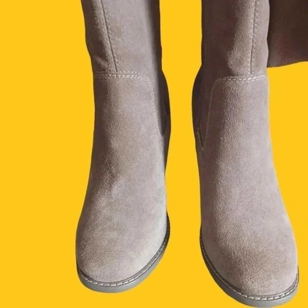 Kelsey Dagger loganos taupe over the knee boots size 7M warn grey color